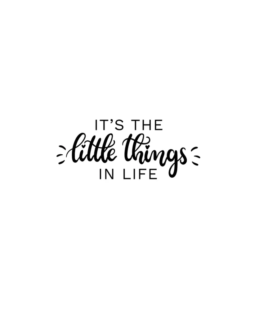 It's the little things in life